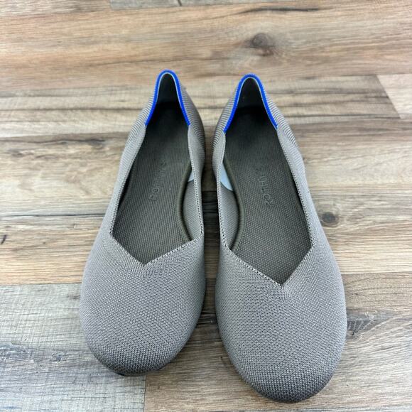 ROTHY'S The Flat Round Toe Flax Birdseye  Brown Comfort Ballet Flats lik… - Picture 3 of 9